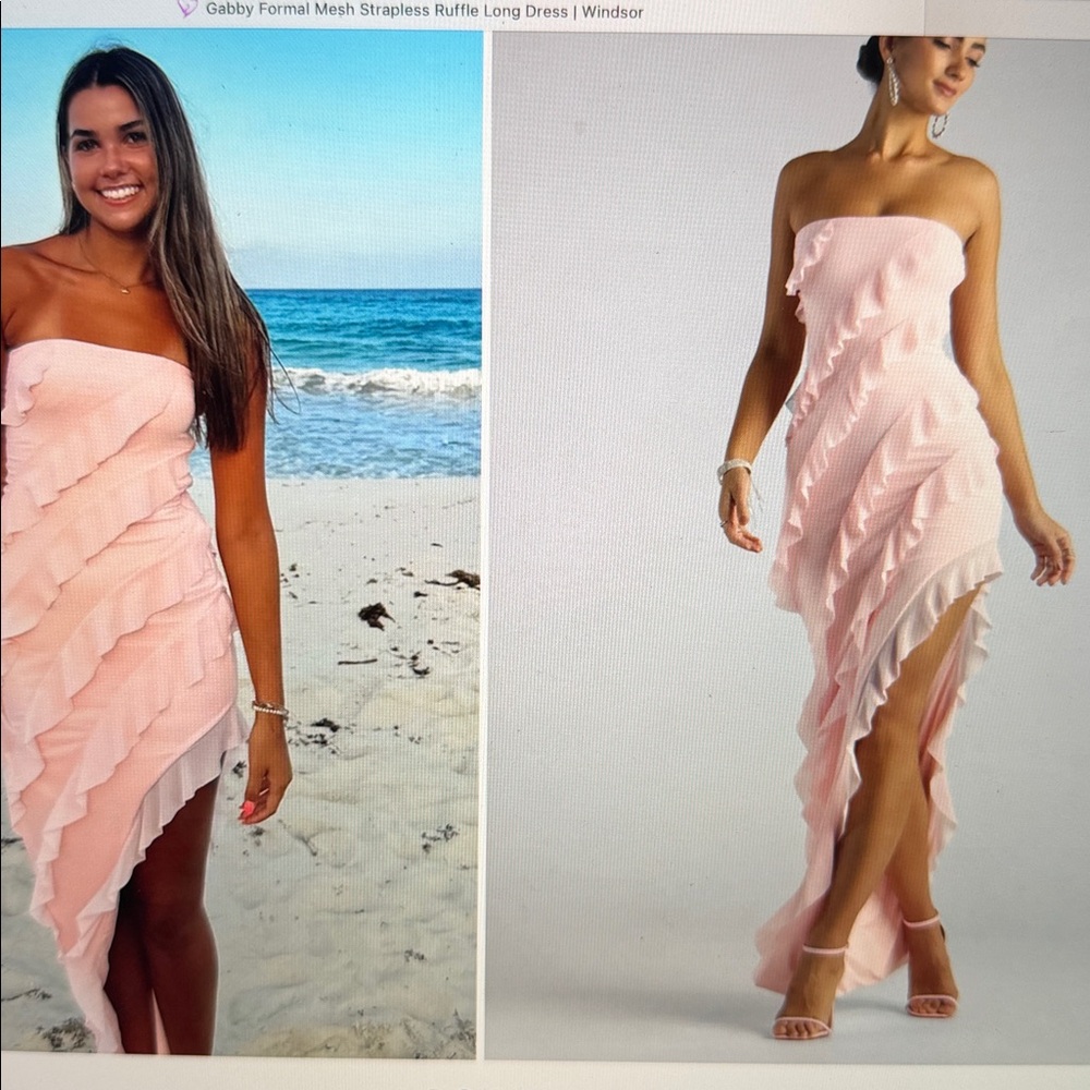 Wildfox Lilac Ruffle Maxi Dress